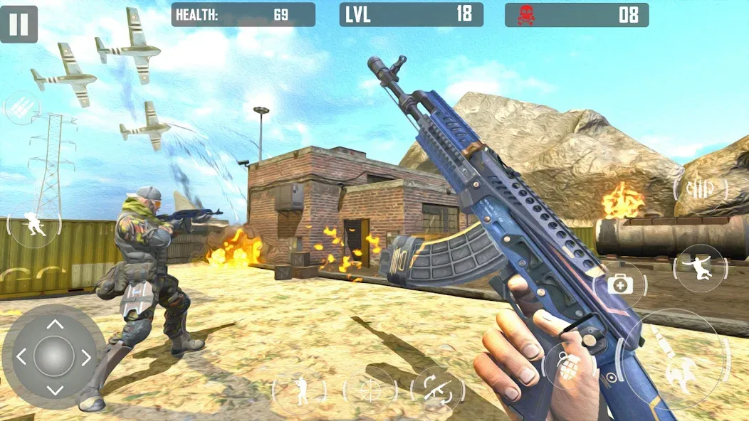 fps cover firing Offline Game (ФПС кавер стрельба Оффлайн игра) [МОД: Много монет, Открытые уровни и Мега MOD] Screenshot 5