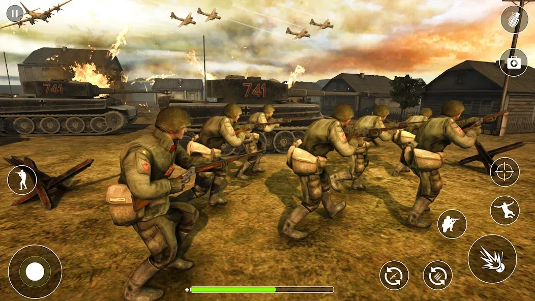 WW2 Survival Shooter :Gun fire (Вторая Мировая Война  ) [МОД: Меню, Бесконечные монеты и Открытые уровни] Screenshot 2