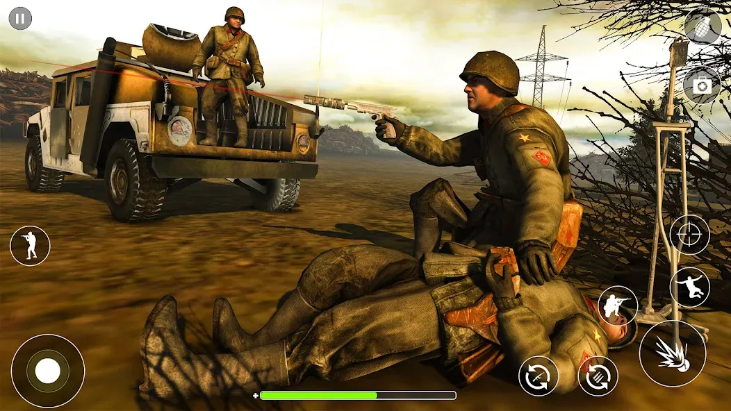 WW2 Survival Shooter :Gun fire (Вторая Мировая Война  ) [МОД: Меню, Бесконечные монеты и Открытые уровни] Screenshot 3