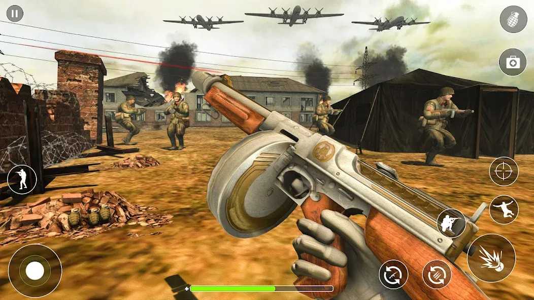 WW2 Survival Shooter :Gun fire (Вторая Мировая Война  ) [МОД: Меню, Бесконечные монеты и Открытые уровни] Screenshot 4