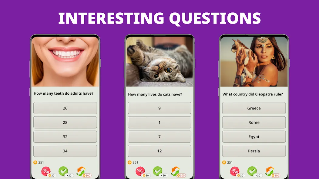 QuizzLand. Quiz & Trivia game (КвиззЛэнд) [МОД: Меню, Бесконечные монеты и Открытые уровни] Screenshot 1