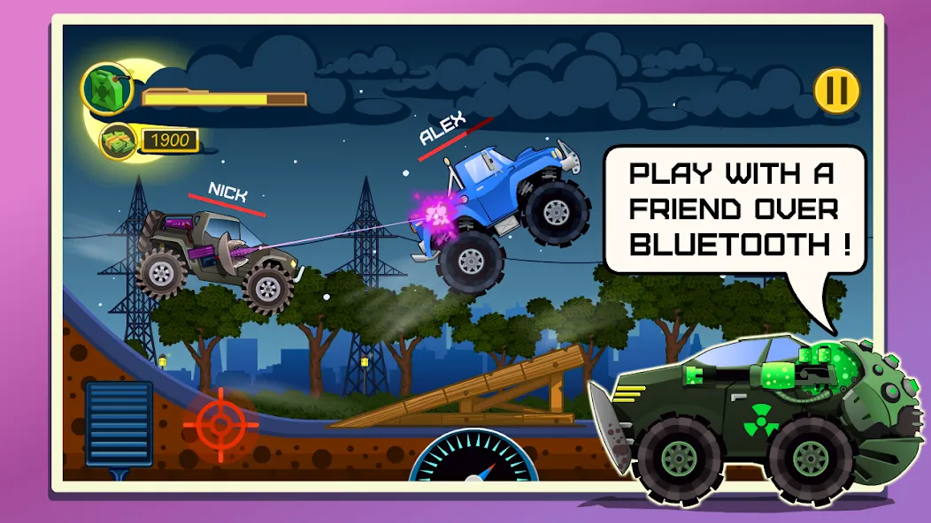 Mad Hill Racing: Bluetooth (Мад Хилл Рейсинг) [МОД: Деньги, Монеты и Меню MOD] Screenshot 1