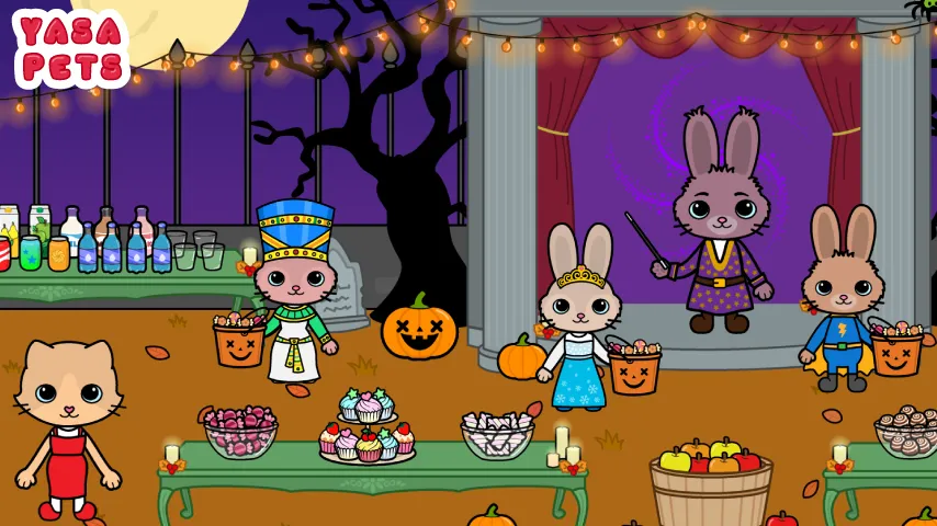 Yasa Pets Halloween (Яса Петс Хэллоуин) [МОД: Меню, Бесконечные монеты и Открытые уровни] Screenshot 5
