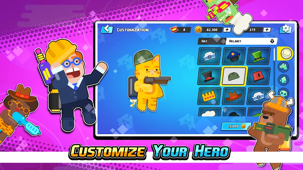 Gravity Brawl: Hero Shooter [МОД: Все открыто, Дополнительные деньги и Меню MOD] Screenshot 2