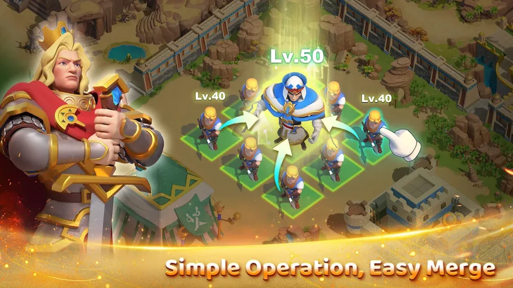 Merge Kingdoms (Мерж Кингдомс) [МОД: Меню, Бесконечные монеты и Открытые уровни] Screenshot 1