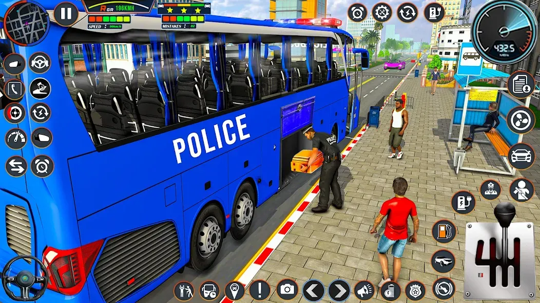 City Bus Simulator Bus Game 3D (Полицейский автобус симулятор) [МОД: Меню, Бесконечные монеты и Открытые уровни] Screenshot 2
