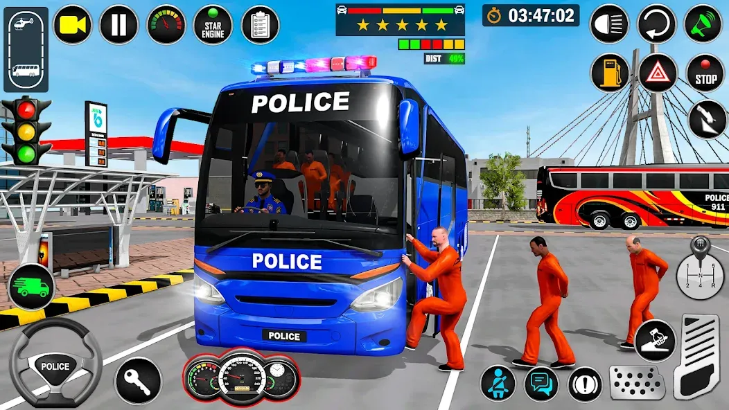 City Bus Simulator Bus Game 3D (Полицейский автобус симулятор) [МОД: Меню, Бесконечные монеты и Открытые уровни] Screenshot 3