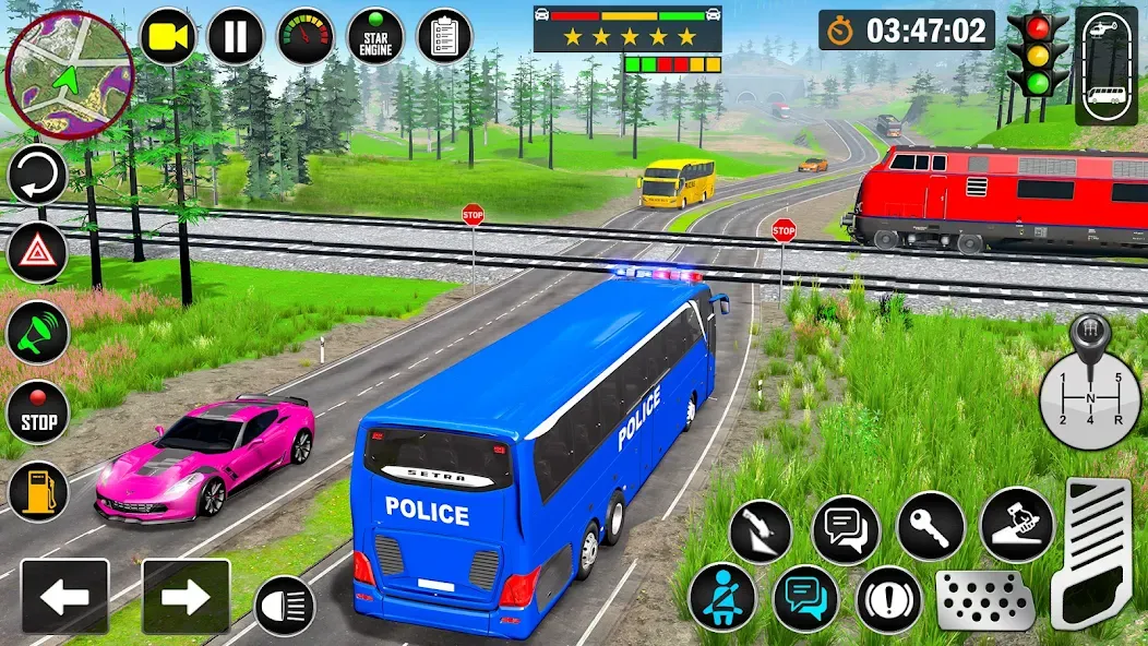 City Bus Simulator Bus Game 3D (Полицейский автобус симулятор) [МОД: Меню, Бесконечные монеты и Открытые уровни] Screenshot 4