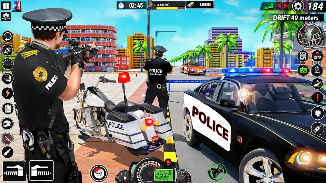 Police Moto Bike Chase Crime (Полицейская мотоциклетная погоня за преступником) [МОД: Все открыто, Дополнительные деньги и Меню MOD] Screenshot 1