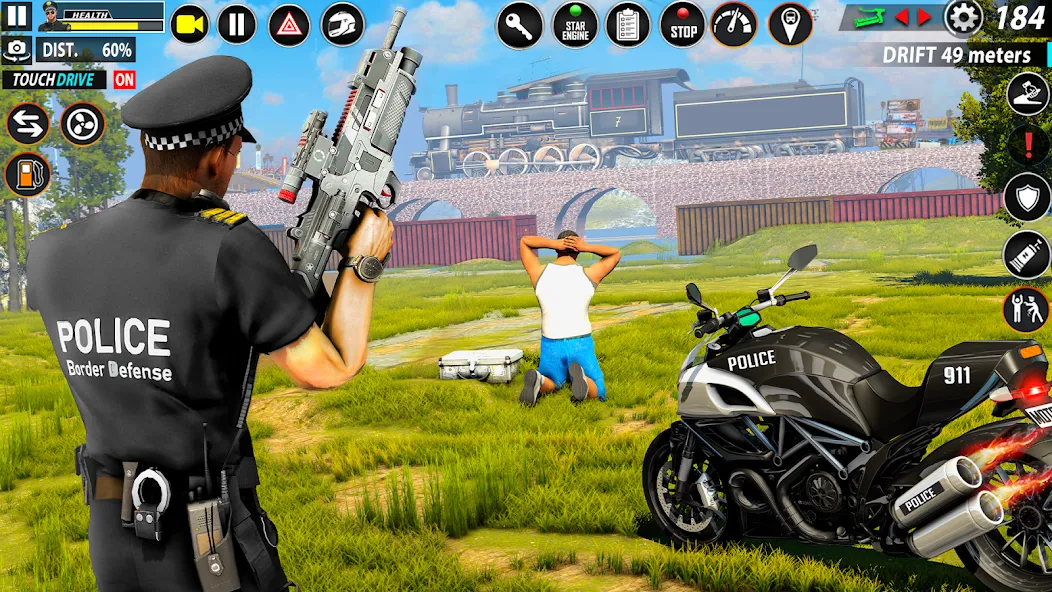 Police Moto Bike Chase Crime (Полицейская мотоциклетная погоня за преступником) [МОД: Все открыто, Дополнительные деньги и Меню MOD] Screenshot 4
