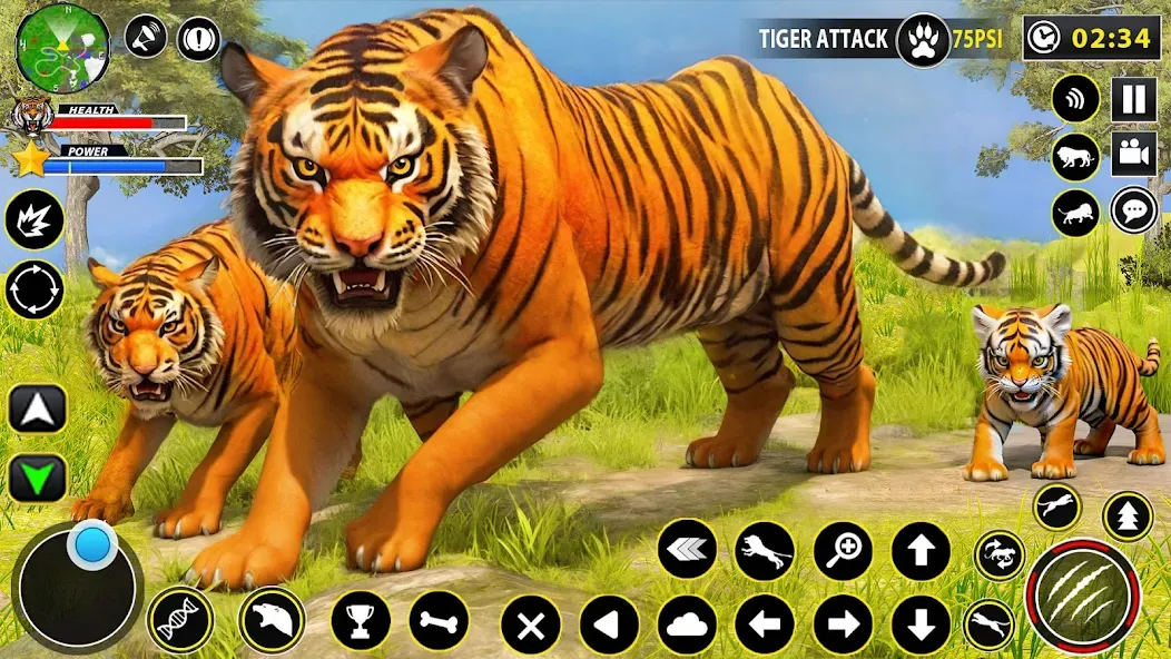 Tiger Simulator Lion games 3D (Тигровый Симулятор Игр Льва 3D) [МОД: Меню, Бесконечные монеты и Открытые уровни] Screenshot 1