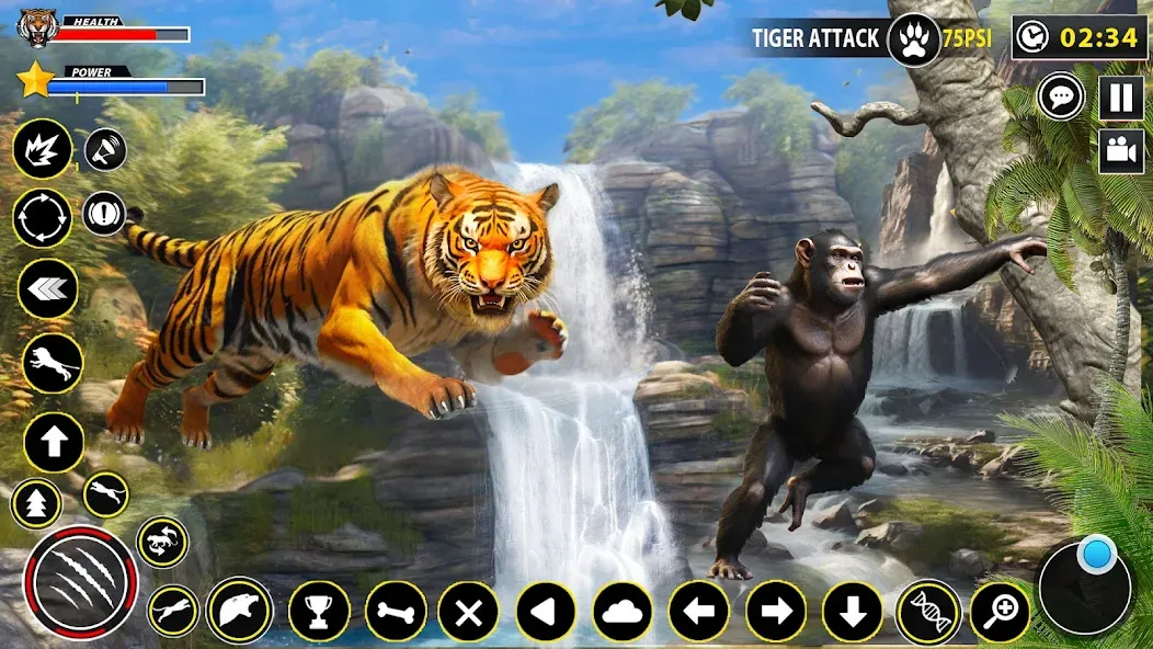 Tiger Simulator Lion games 3D (Тигровый Симулятор Игр Льва 3D) [МОД: Меню, Бесконечные монеты и Открытые уровни] Screenshot 2