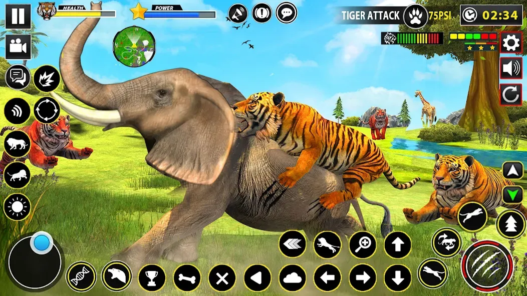 Tiger Simulator Lion games 3D (Тигровый Симулятор Игр Льва 3D) [МОД: Меню, Бесконечные монеты и Открытые уровни] Screenshot 3