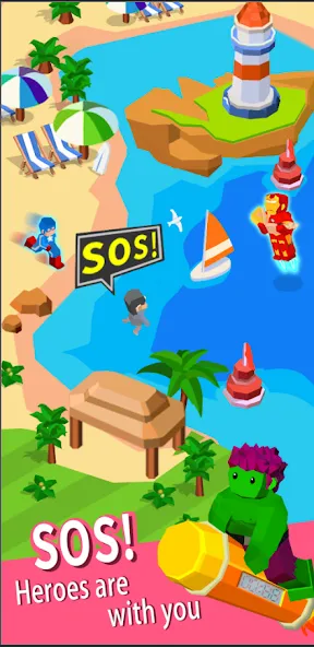 Idle Rescue Tycoon (Айдл Рескью Тайкун) [МОД: Меню, Бесконечные монеты и Открытые уровни] Screenshot 3