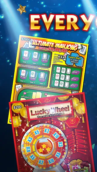 Lottery Scratch Off - Mahjong [МОД: Бесконечные деньги, Монеты и Мега MOD] Screenshot 1