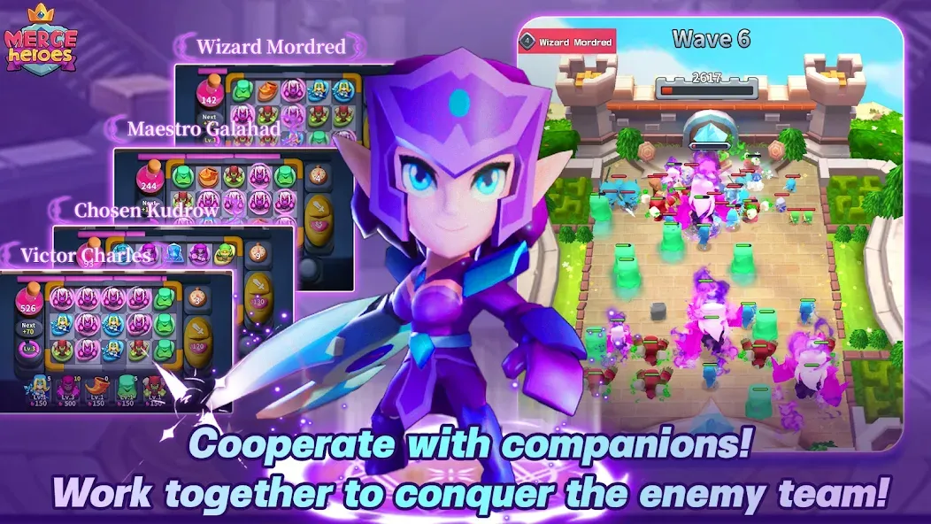 Merge Heroes: Tower Defense (Мердж Хероес) [МОД: Все открыто, Дополнительные деньги и Меню MOD] Screenshot 3