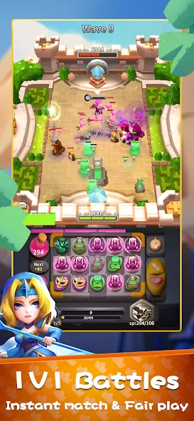 Merge Heroes: Tower Defense (Мердж Хероес) [МОД: Все открыто, Дополнительные деньги и Меню MOD] Screenshot 4