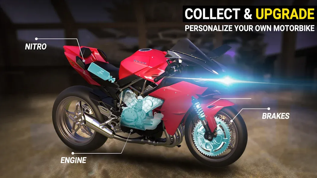 Speed Moto Dash:Real Simulator (Спид Мото Дэш) [МОД: Меню, Бесконечные монеты и Открытые уровни] Screenshot 2