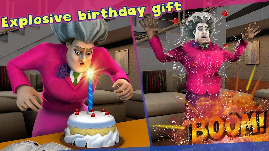 Scary Teacher 3D (Скари Тичер 3Д) [МОД: Много монет, Открытые уровни и Мега MOD] Screenshot 1