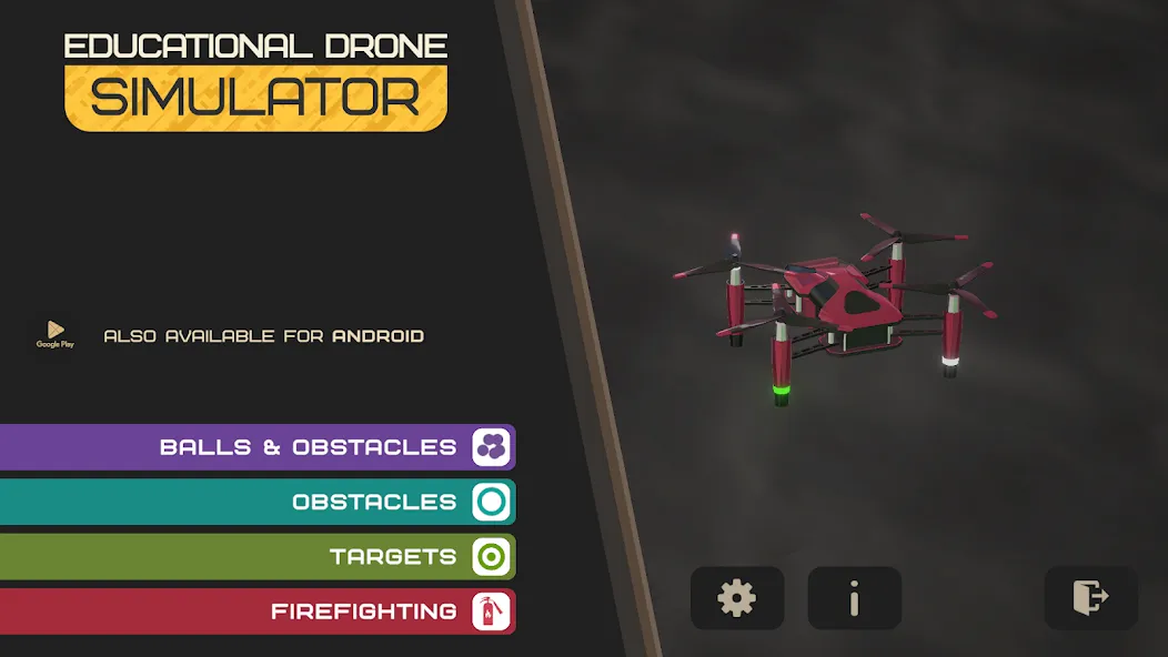 Edu Drone Simulator [МОД: Меню, Бесконечные монеты и Открытые уровни] Screenshot 1