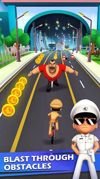 Little Singham Cycle Race (Литл Сингам Велосипедная Гонка) [МОД: Много денег, Монет и Все открыто] Screenshot 3