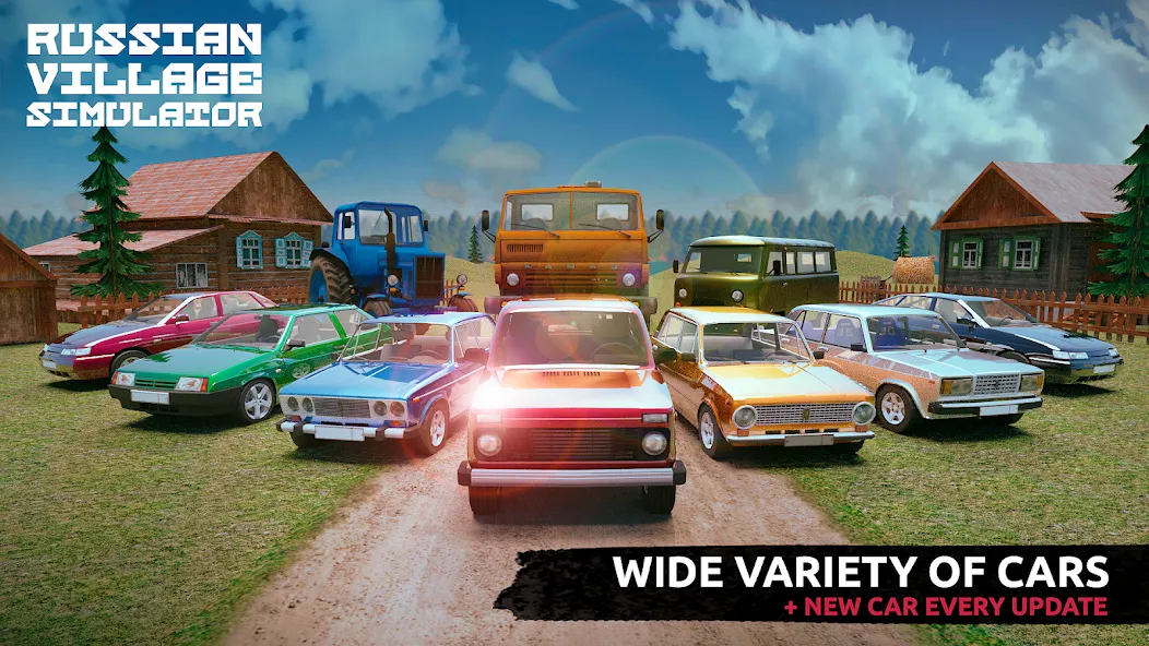 Russian Village Simulator 3D [МОД: Меню, Бесконечные монеты и Открытые уровни] Screenshot 1