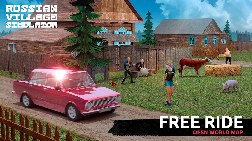 Russian Village Simulator 3D [МОД: Меню, Бесконечные монеты и Открытые уровни] Screenshot 2