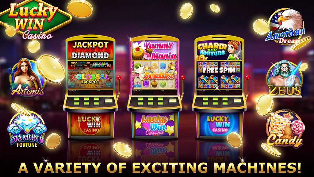 Lucky Win Casino™ SLOTS GAME (Лаки Вин казино СЛОТЫ ИГРА) [МОД: Все открыто, Дополнительные деньги и Меню MOD] Screenshot 2
