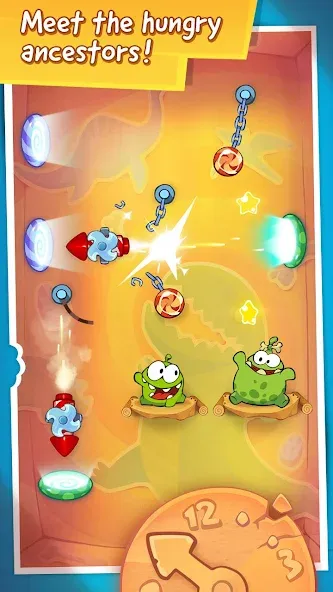 Cut the Rope: Time Travel (Сат зе Роуп) [МОД: Бесконечные деньги, Монеты и Мега MOD] Screenshot 4