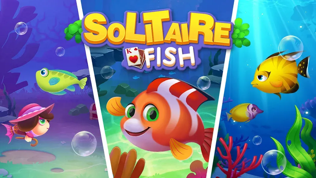 Solitaire Fish Klondike Card (Солитер Карточная игра Клондайк Фиш) [МОД: Бесконечные деньги, Монеты и Мега MOD] Screenshot 5
