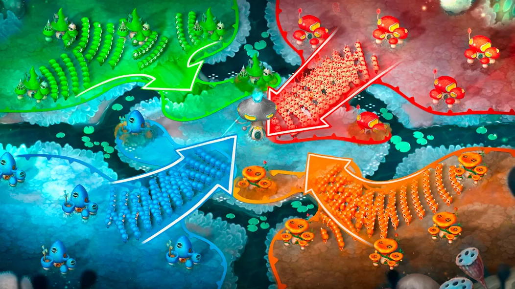 Mushroom Wars 2: RTS Strategy (Мушрум Варс 2) [МОД: Много денег, Монет и Все открыто] Screenshot 4
