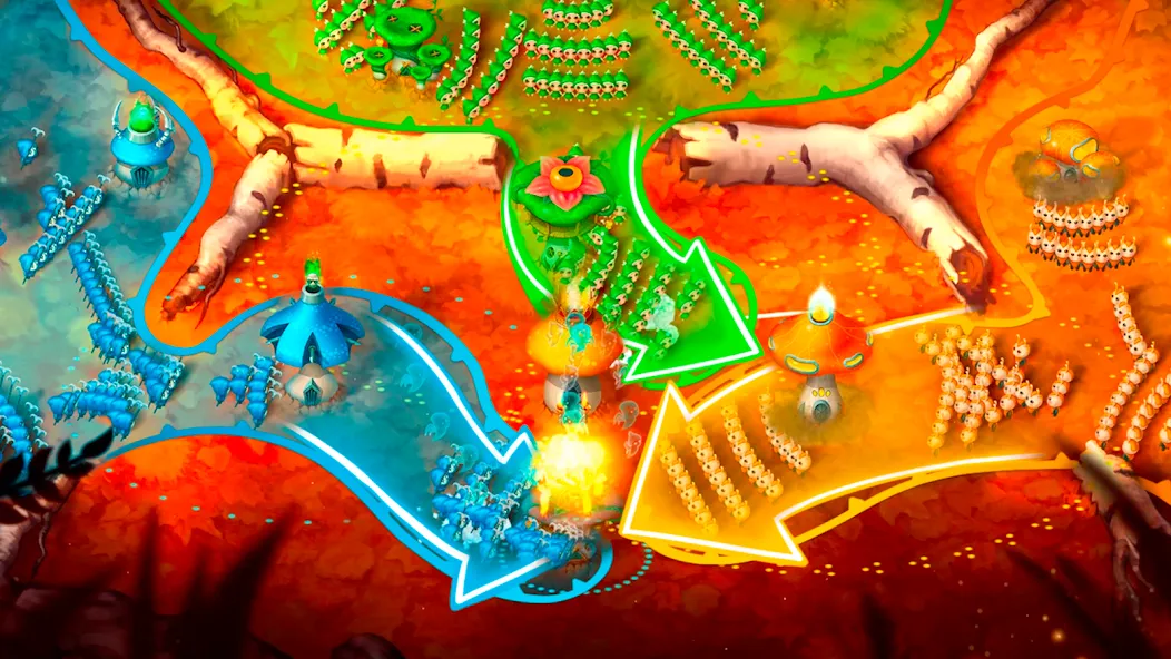 Mushroom Wars 2: RTS Strategy (Мушрум Варс 2) [МОД: Много денег, Монет и Все открыто] Screenshot 5