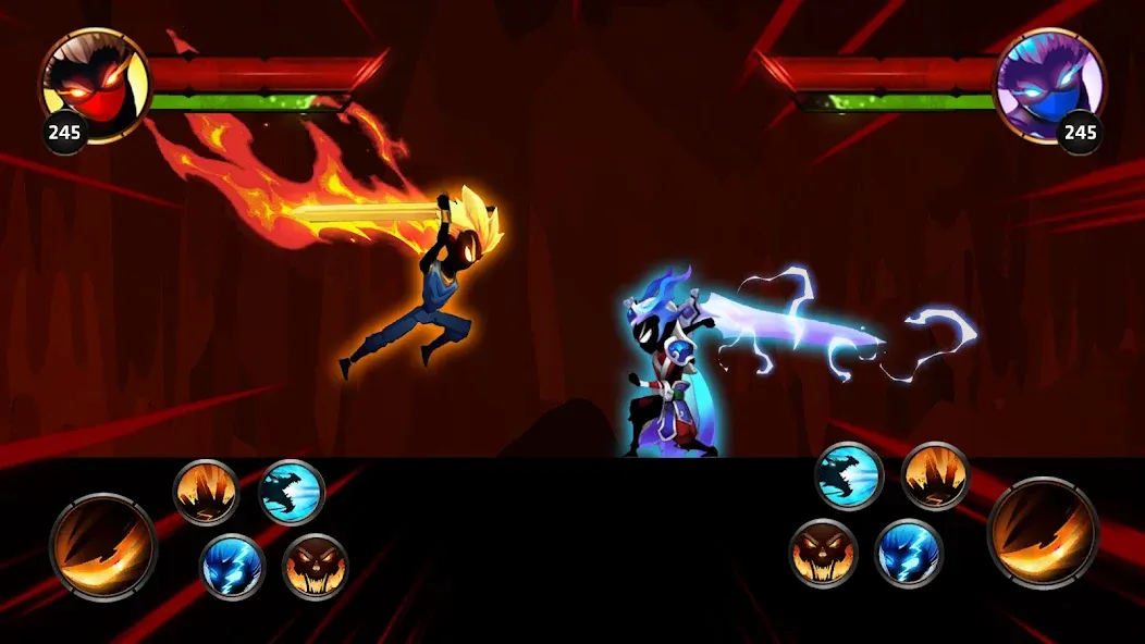 Stickman Legends Offline Games [МОД: Много денег, Монет и Все открыто] Screenshot 1