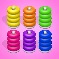 Скачать Color Sort 3D — Hoop Stack [МОД: Деньги, Монеты и Меню MOD] | Взлом Color Sort 3D — Hoop Stack на Андроид