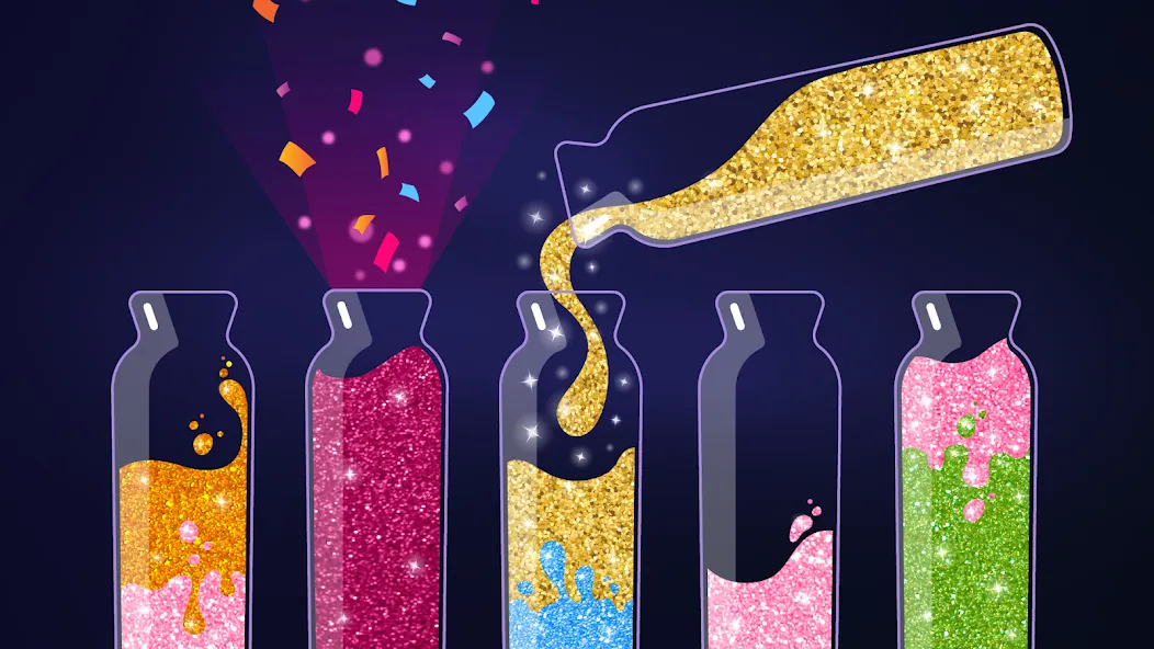 Get Color - Water Sort Puzzle [МОД: Много монет, Открытые уровни и Мега MOD] Screenshot 1