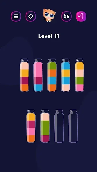 Get Color - Water Sort Puzzle [МОД: Много монет, Открытые уровни и Мега MOD] Screenshot 2