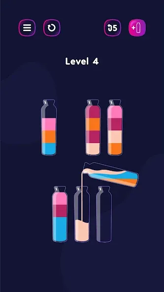 Get Color - Water Sort Puzzle [МОД: Много монет, Открытые уровни и Мега MOD] Screenshot 5