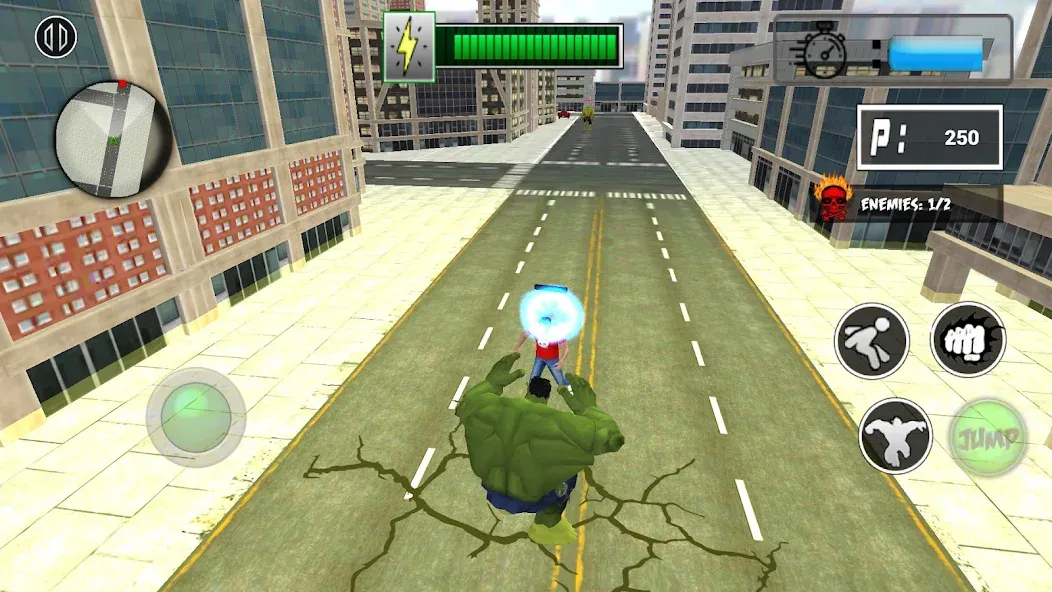 Monster Superhero: Green Fight [МОД: Меню, Бесконечные монеты и Открытые уровни] Screenshot 3