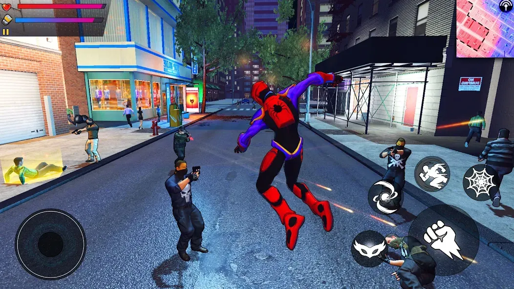 Spider Hero:Super City Hero (пайдер Хиро) [МОД: Много монет, Открытые уровни и Мега MOD] Screenshot 3