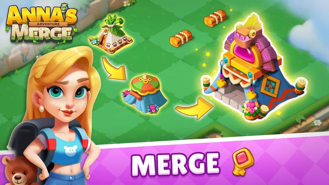 Anna's Merge Adventure [МОД: Меню, Бесконечные монеты и Открытые уровни] Screenshot 2