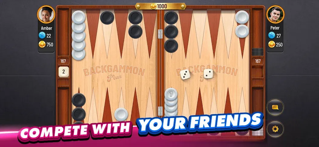 Backgammon Plus - Board Game (Бэкгаммон Плюс) [МОД: Деньги, Монеты и Меню MOD] Screenshot 2
