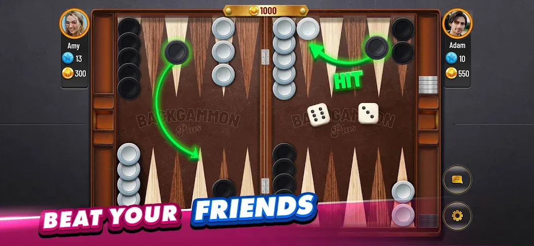 Backgammon Plus - Board Game (Бэкгаммон Плюс) [МОД: Деньги, Монеты и Меню MOD] Screenshot 3