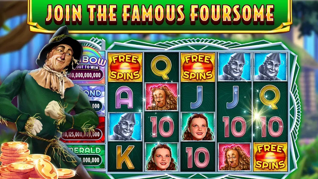 Wizard of Oz Slots Games (Волшебник из страны Оз игровой автомат) [МОД: Деньги, Монеты и Меню MOD] Screenshot 2