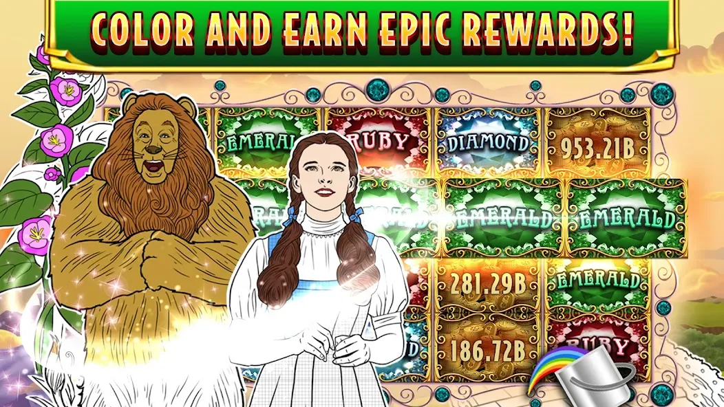 Wizard of Oz Slots Games (Волшебник из страны Оз игровой автомат) [МОД: Деньги, Монеты и Меню MOD] Screenshot 5