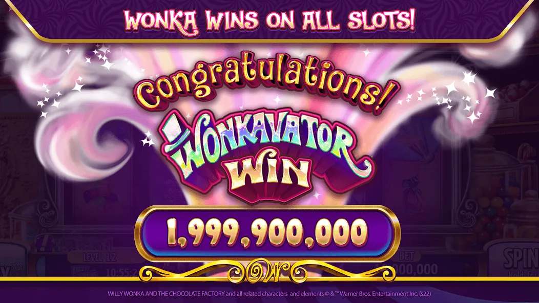 Willy Wonka Vegas Casino Slots (Вилли Вонка Вегас Казино Слоты) [МОД: Все открыто, Дополнительные деньги и Меню MOD] Screenshot 1
