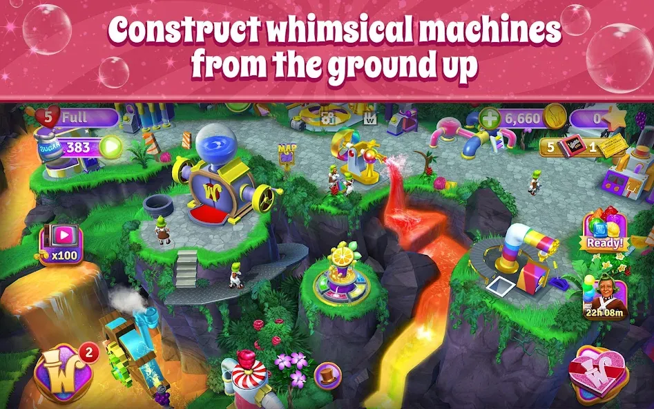Wonka's World of Candy Match 3 [МОД: Все открыто, Дополнительные деньги и Меню MOD] Screenshot 2