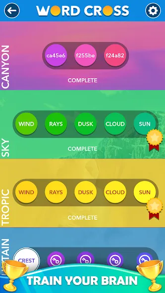 Word Cross: Offline Word Games [МОД: Много монет, Открытые уровни и Мега MOD] Screenshot 4