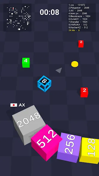 Cube Arena 2048: Merge Numbers [МОД: Много денег, Монет и Все открыто] Screenshot 2