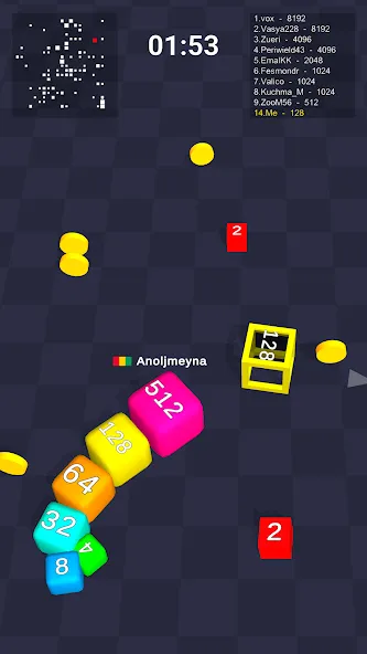 Cube Arena 2048: Merge Numbers [МОД: Много денег, Монет и Все открыто] Screenshot 3