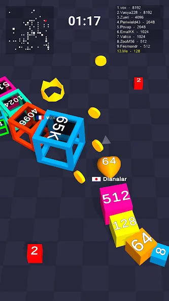 Cube Arena 2048: Merge Numbers [МОД: Много денег, Монет и Все открыто] Screenshot 5